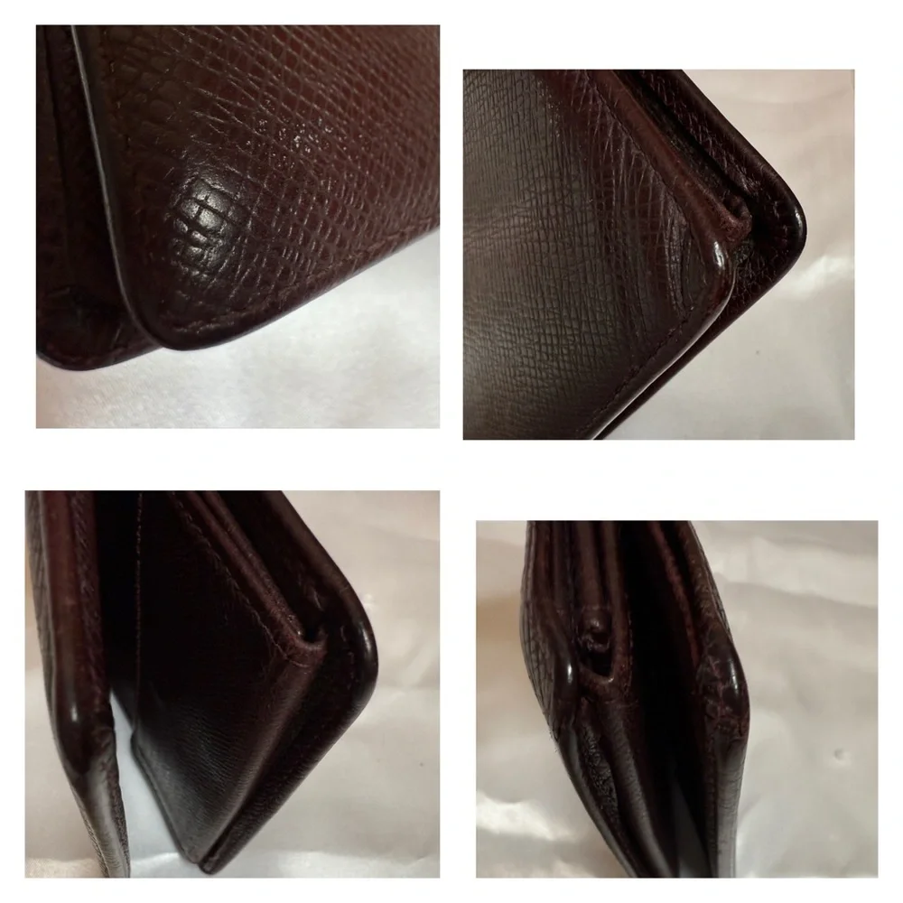 Louis Vuitton Bifold Wallet Brown Taiga Leather (Made in France) with Callouts